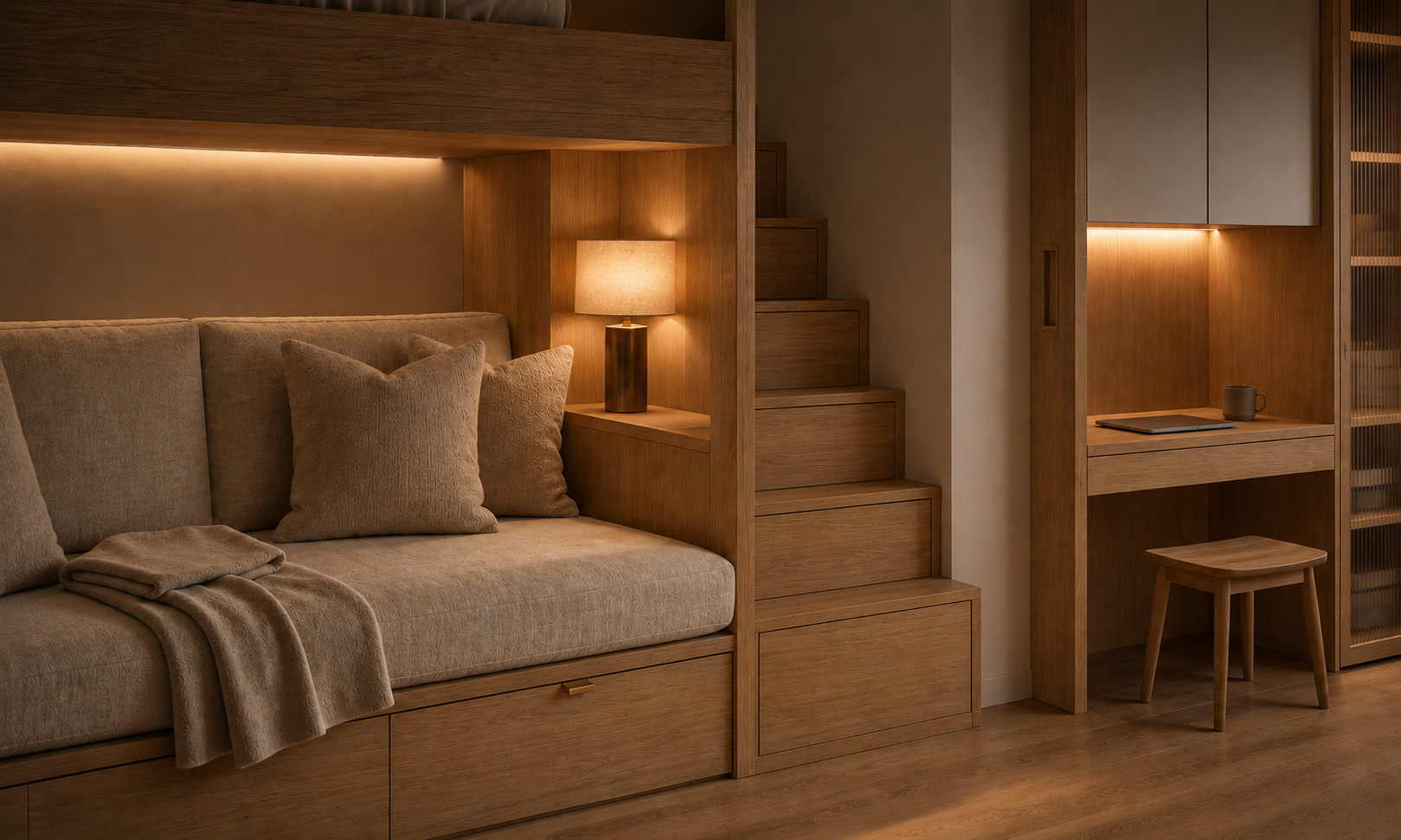 Bunk bed and storage